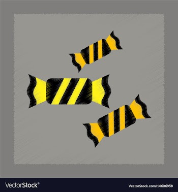 Flat shading style icon halloween candies vector image