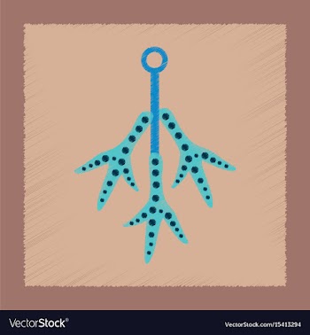 Flat shading style icon halloween chicken feet vector image