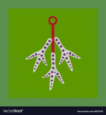 Flat shading style icon halloween chicken feet vector image