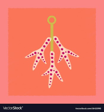 Flat shading style icon halloween chicken feet vector image