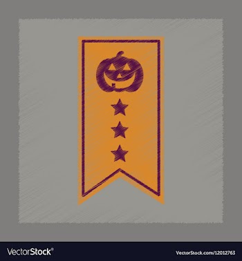 Flat shading style icon halloween garland vector image