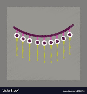 Flat shading style icon halloween garland vector image