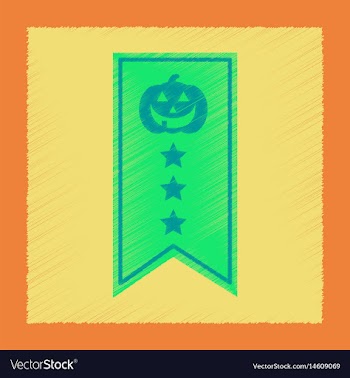 Flat shading style icon halloween garland vector image