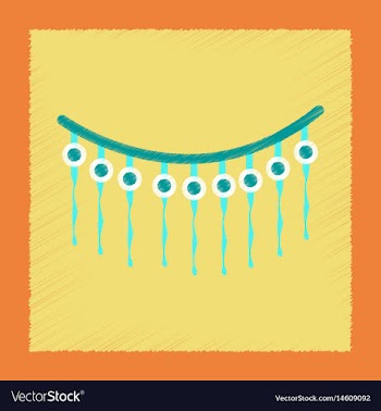 Flat shading style icon halloween garland vector image