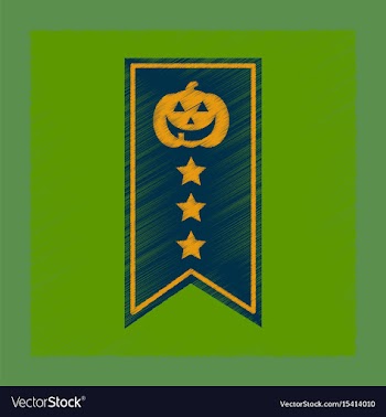 Flat shading style icon halloween garland vector image