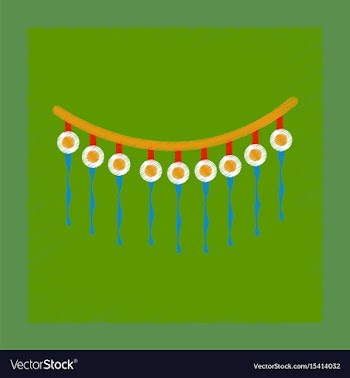 Flat shading style icon halloween garland vector image