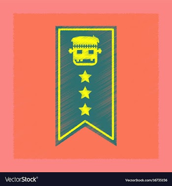 Flat shading style icon halloween garland vector image