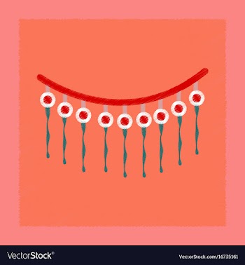 Flat shading style icon halloween garland vector image