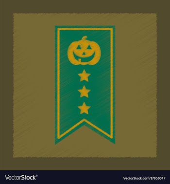 Flat shading style icon halloween garland vector image