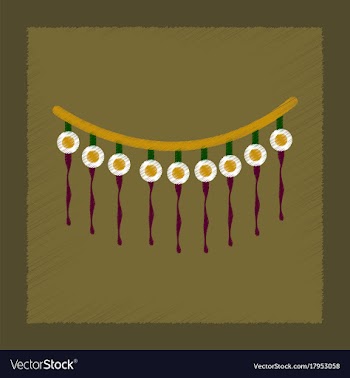 Flat shading style icon halloween garland vector image