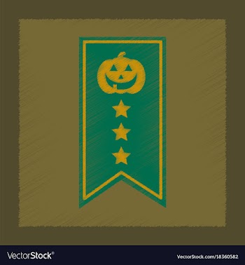 Flat shading style icon halloween garland vector image