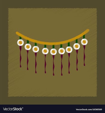 Flat shading style icon halloween garland vector image