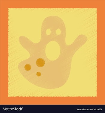 Flat shading style icon halloween ghost vector image