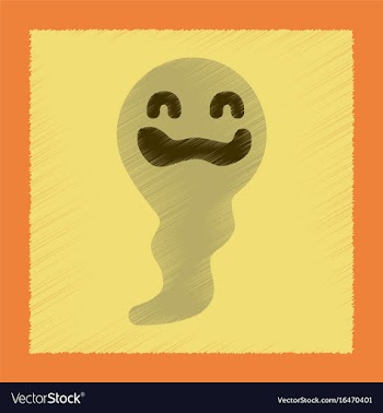 Flat shading style icon halloween ghost vector image