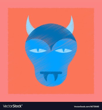 Flat shading style icon halloween monster vector image