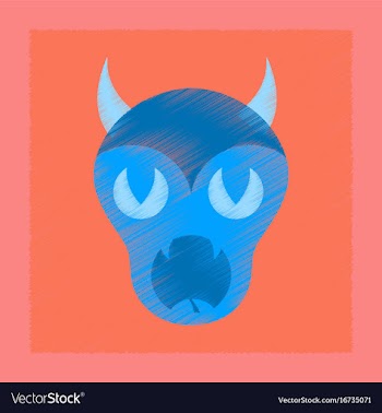 Flat shading style icon halloween monster vector image