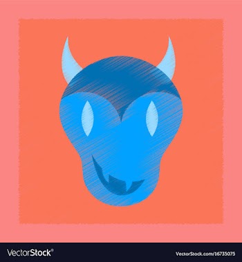 Flat shading style icon halloween monster vector image