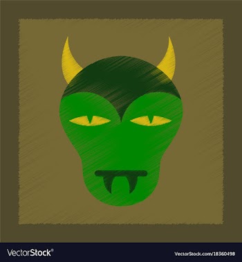 Flat shading style icon halloween monster vector image