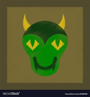 Flat shading style icon halloween monster vector image