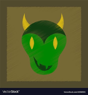 Flat shading style icon halloween monster vector image