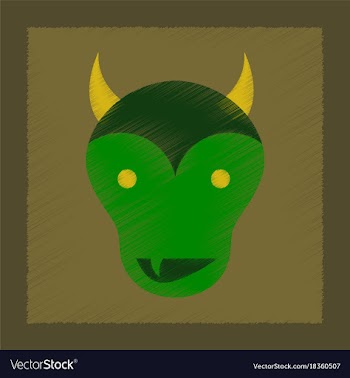 Flat shading style icon halloween monster vector image