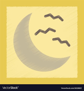 Flat shading style icon halloween moon bats vector image