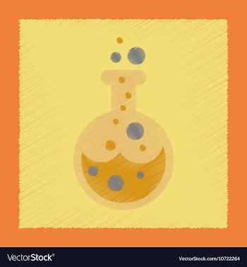 Flat shading style icon halloween potion bottle vector image