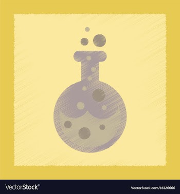 Flat shading style icon halloween potion bottle vector image