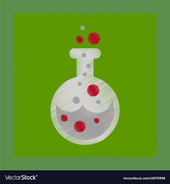 Flat shading style icon halloween potion bottle vector image