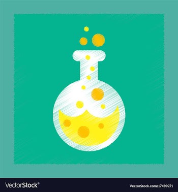 Flat shading style icon halloween potion bottle vector image