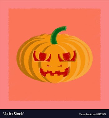 Flat shading style icon halloween pumpkin emotions vector image