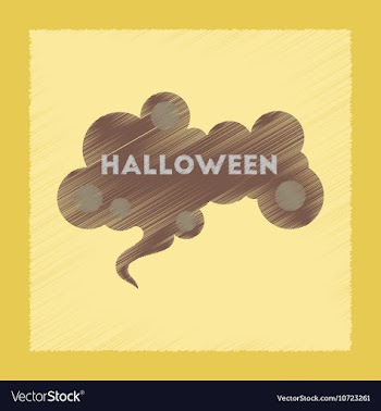 Flat shading style icon halloween sign vector image