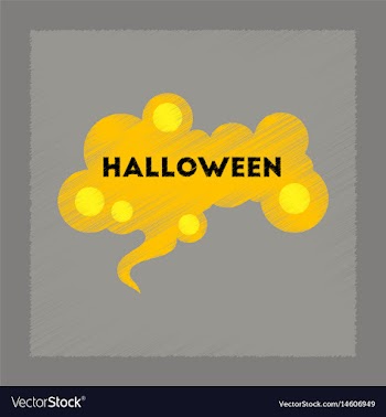 Flat shading style icon halloween sign vector image