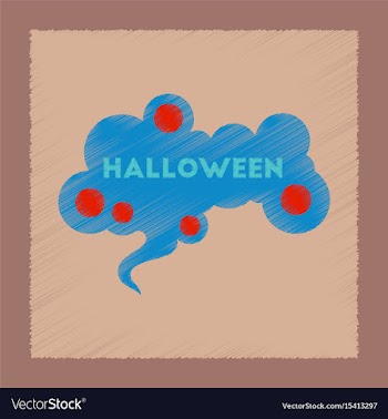 Flat shading style icon halloween sign vector image