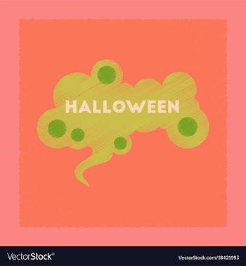Flat shading style icon halloween sign vector image