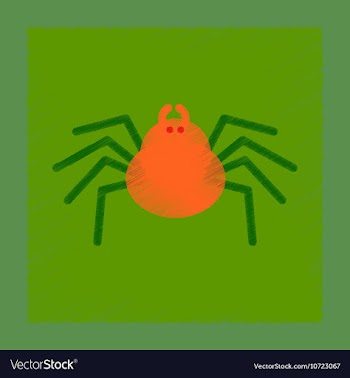 Flat shading style icon halloween spider vector image