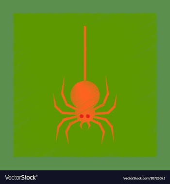 Flat shading style icon halloween spider vector image