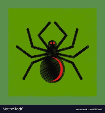 Flat shading style icon halloween spider vector image