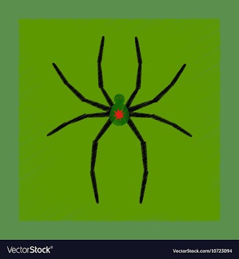 Flat shading style icon halloween spider vector image