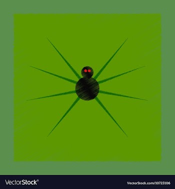 Flat shading style icon halloween spider vector image