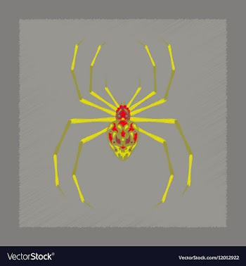 Flat shading style icon halloween spider vector image