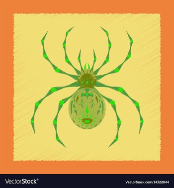 Flat shading style icon halloween spider vector image