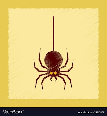 Flat shading style icon halloween spider vector image