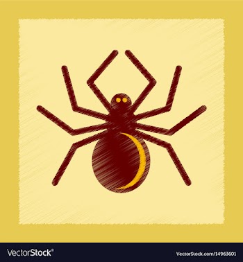Flat shading style icon halloween spider vector image