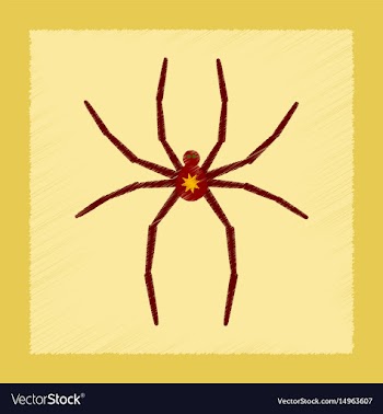Flat shading style icon halloween spider vector image