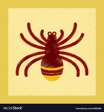 Flat shading style icon halloween spider vector image