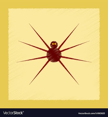 Flat shading style icon halloween spider vector image