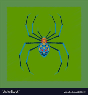Flat shading style icon halloween spider vector image