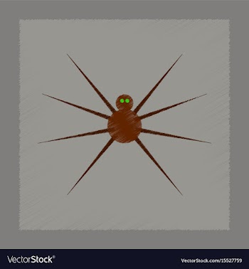 Flat shading style icon halloween spider vector image