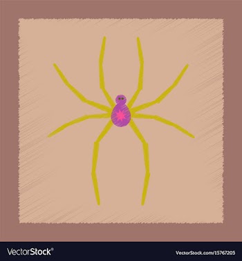 Flat shading style icon halloween spider vector image